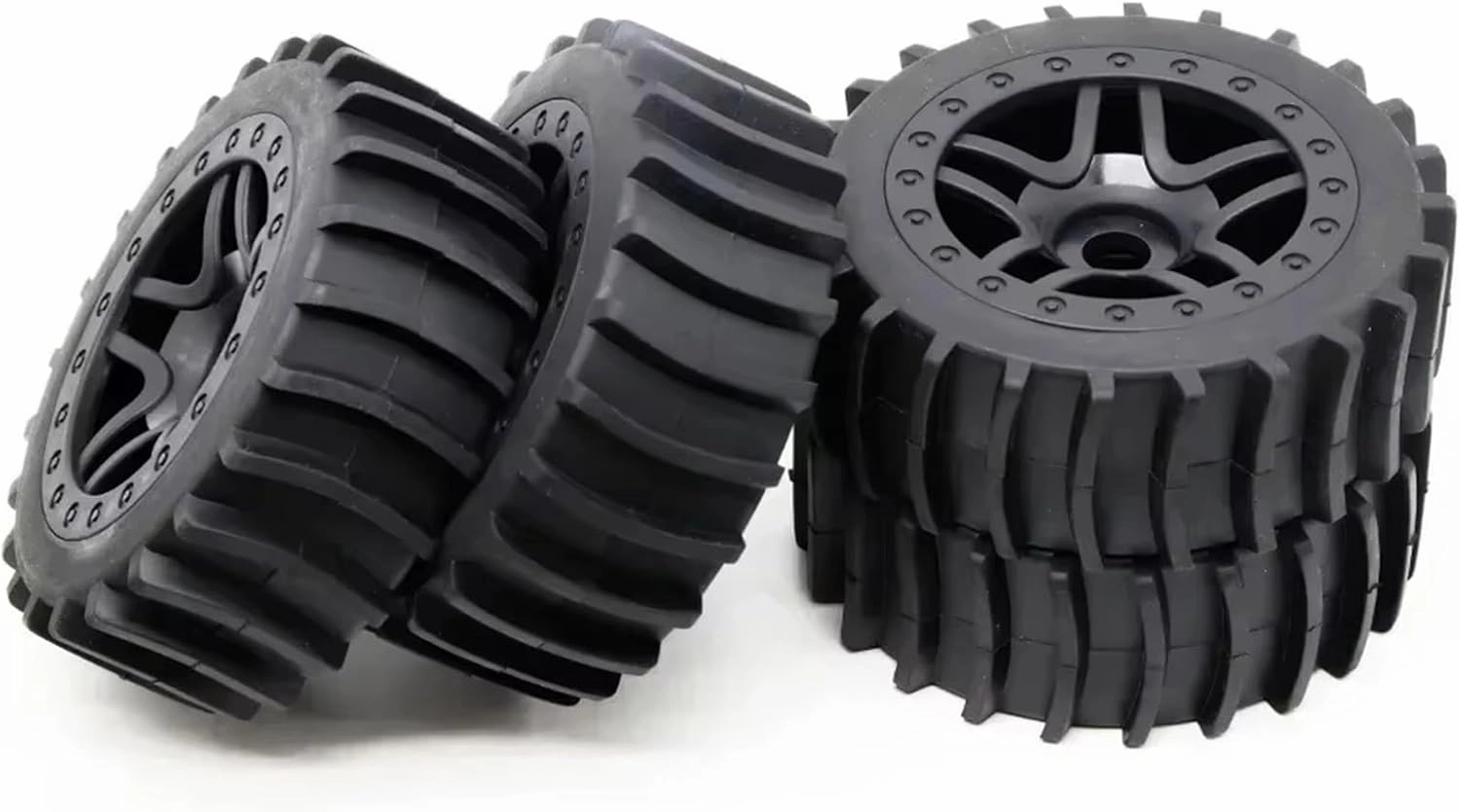 Rc Car Wheel Rim Tire Compatible with Buggy for Redcat for Team for Losi for VRX for HPI for Kyosho for HSP 1/8 Off-Road RC Car 17mm Hub Wheel Rim & Tires Tyre