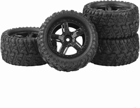 Rc Car Wheel Rim Tire Compatible with Remo for Hobby for Smax 1621 1625 1631 1635 1651 1655 1/16 RC Car Upgrade Parts 4Pcs Rubber Tires Tyre Wheel