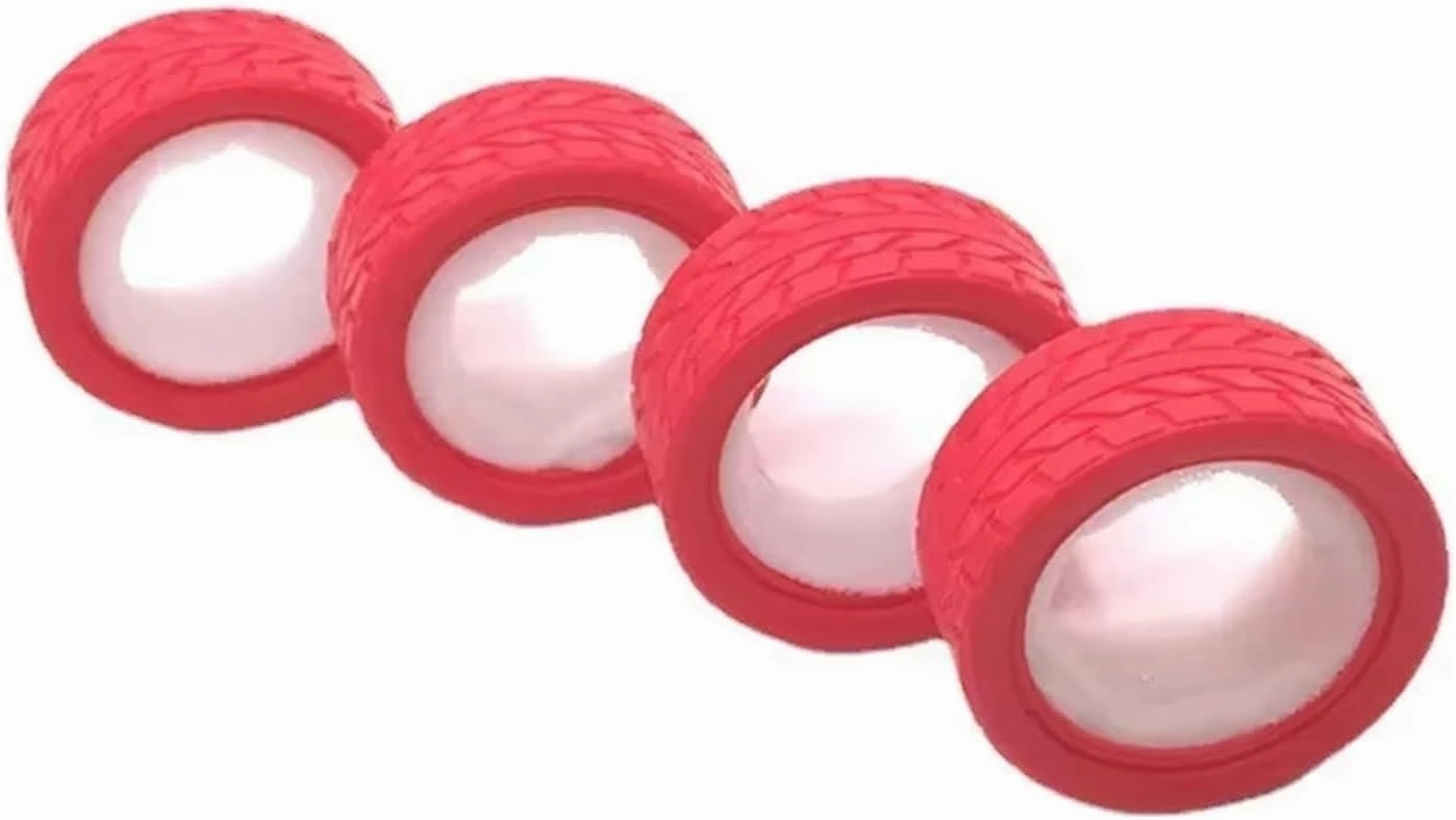 Rc Car Wheel Rim Tire Compatible with Sakura for Traxxas for HSP for Tamiya for HPI for Kyosho 1/10 RC On-Road Drift for Touring Car Rubber Tire Wheel Tyre 65mm(Red)