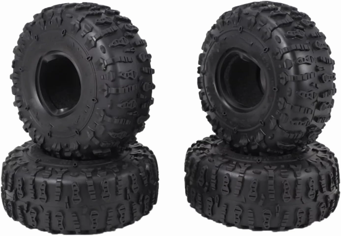 Rc Car Wheel Rim Tire Compatible with TRX4 for D90 for Axial for SCX10 II III for Redcat 1/10 RC Crawler Car 4PCS 122MM 1.9 Rubber Tires Wheel Tyres