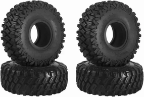 Rc Car Wheel Rim Tire Compatible with Trxs for TRX4 for D90 for Axial for SCX10 90046 II for Redcat 1/10 RC Crawler Car 120mm 1.9 Rubber Tire Wheel Tyre 4pcs