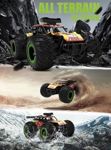 RC Dinosaur Car,1:20 Scale Remote Control Toy Car, High Speed 30 Km/h All Terrains Electric Toy for Boys Kids and Adults Gift (Red)