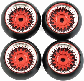 RC Tyre Set for Wltoys 284131 for K969 for K989 for Kyosho for Z Hard Plastic Drift Tire Tyre Metal Wheel Rim for 1/28 RC Car Upgrades Parts