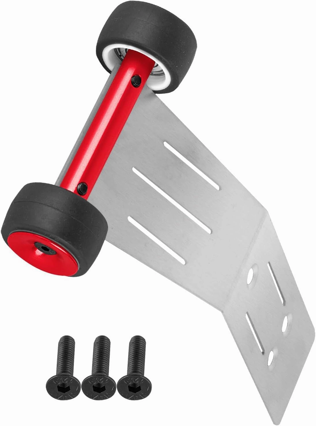 RC Upgrade Parts Steel Wheelie Bar for 1/16 Mini Maxx 4WD RTR Brushless Monster Truck (#107154-1),Tail Wheel Head up Wheel Hop Ups,Red(1 PCS