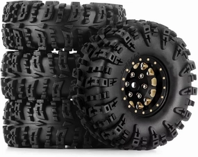 Rc Wheel Rim Tire for S5 Mud for Terrain 1.3" Wheel Tires Set Brass for Swamp Claw 70 * 27mm 87g for 1/18 1/24 RC Crawler Car