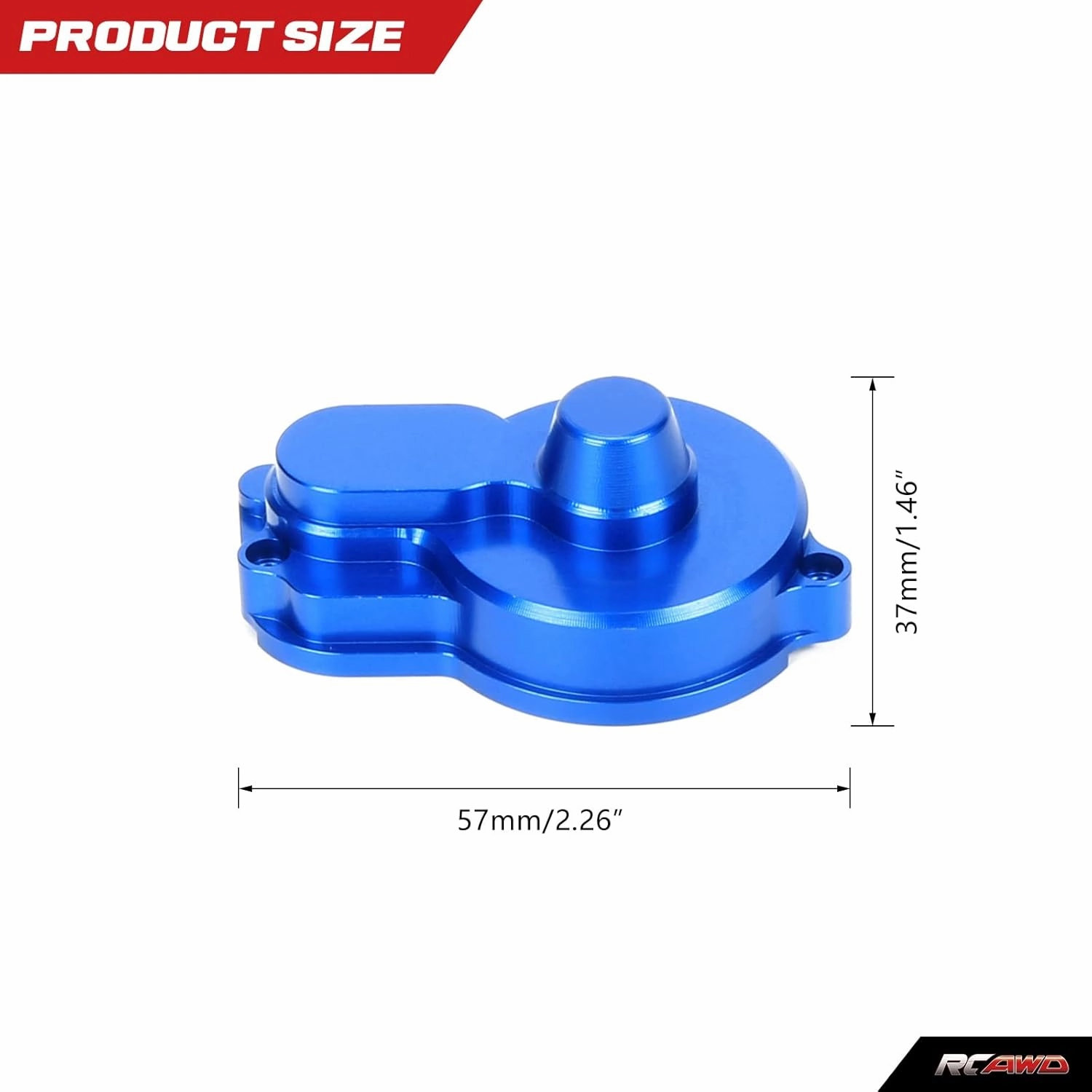 RCAWD for Losi Mini-T 2.0 1/18 & Mini-B 1/16 Gear Cover Upgrades, Aluminum Parts for #LOS211016 Blue