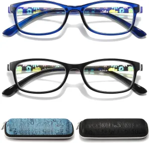 Reading Glasses for Women Blue Light Blocking Computer Readers, Flexible Eyeglasses Anti Eyestrain/Glare/UV