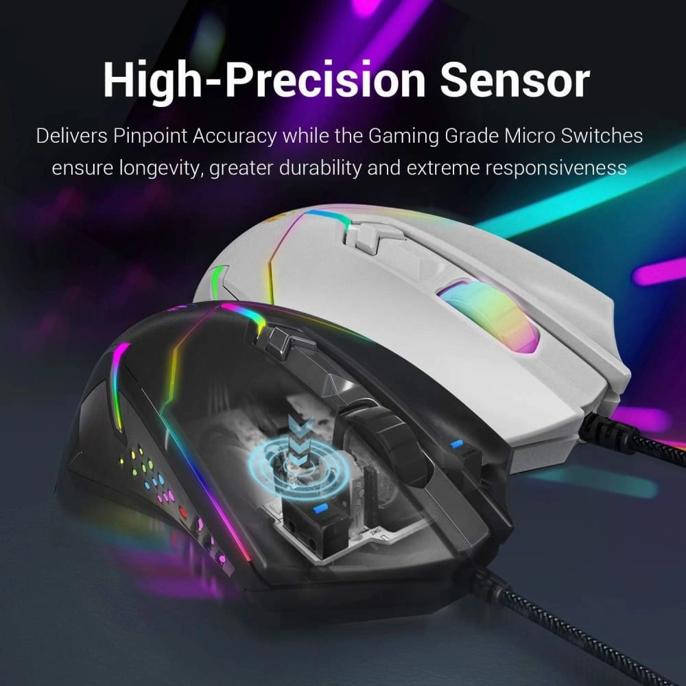 Redragon M601 RGB cenrophorus 7200 DPI Gaming Mouse