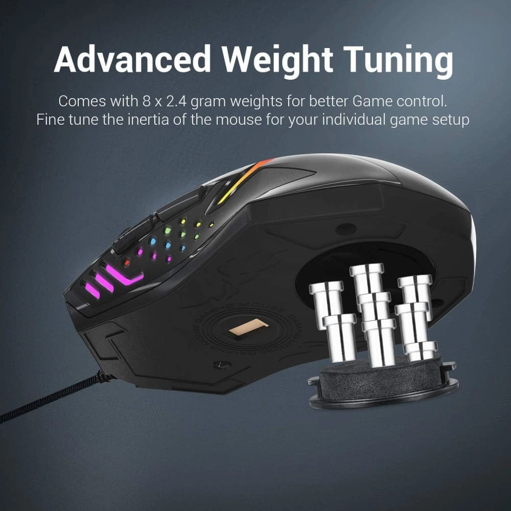 Redragon M601 RGB cenrophorus 7200 DPI Gaming Mouse