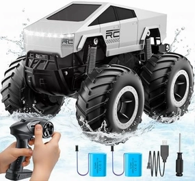 Remote Control Car Off-Road Pick-up Truck, 4WD Waterproof Cybertruck Toy RC Cars for All Terrain, 1:16 Scale Hobby Monster Truck Toys 2.4GHz Vehicles Kids Gifts for Boys/Girls Age 6 7 8 9 10-12 