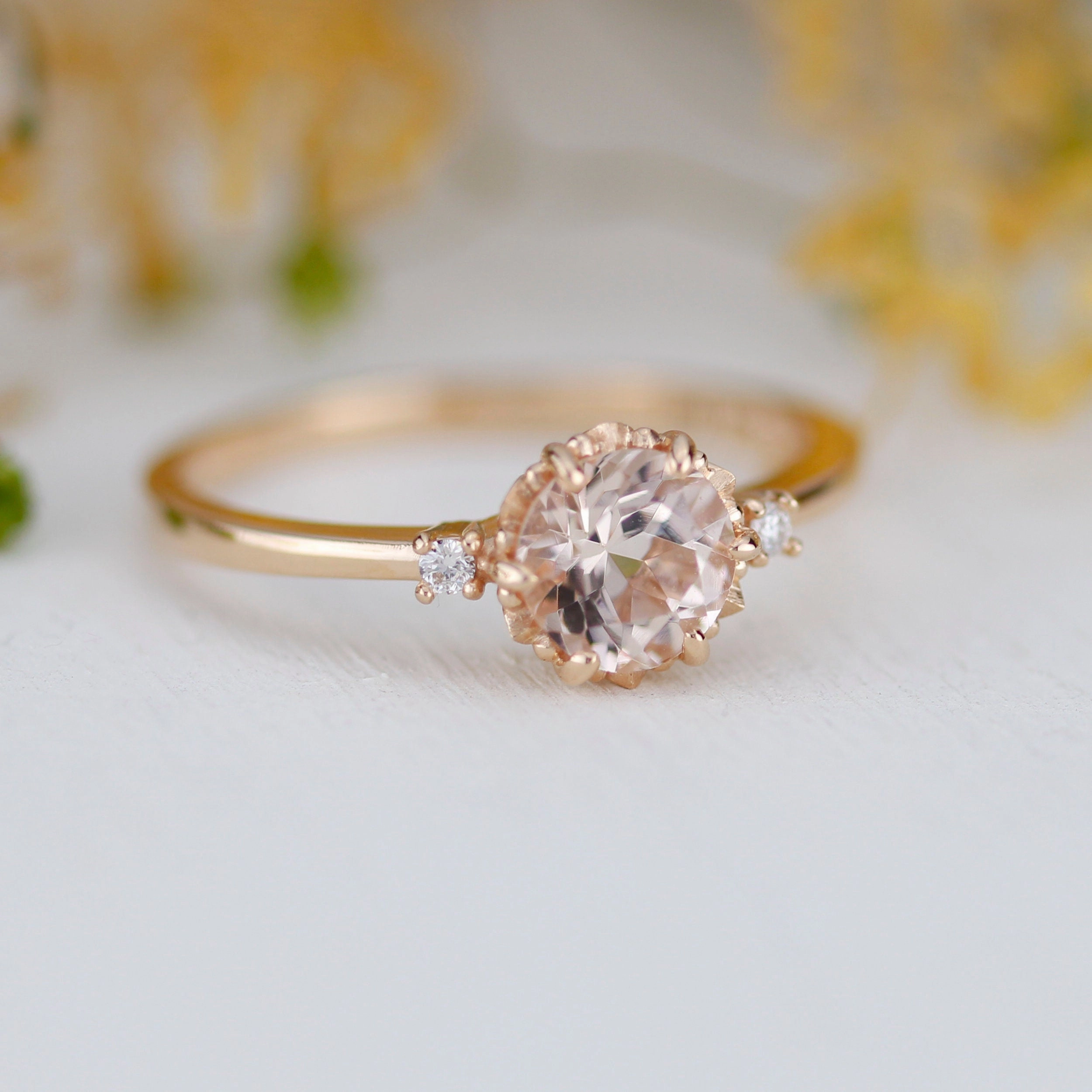 Reserved listing for J.S. SECOND PAYMENT - Morganite engagement ring| R225MO (Copy)