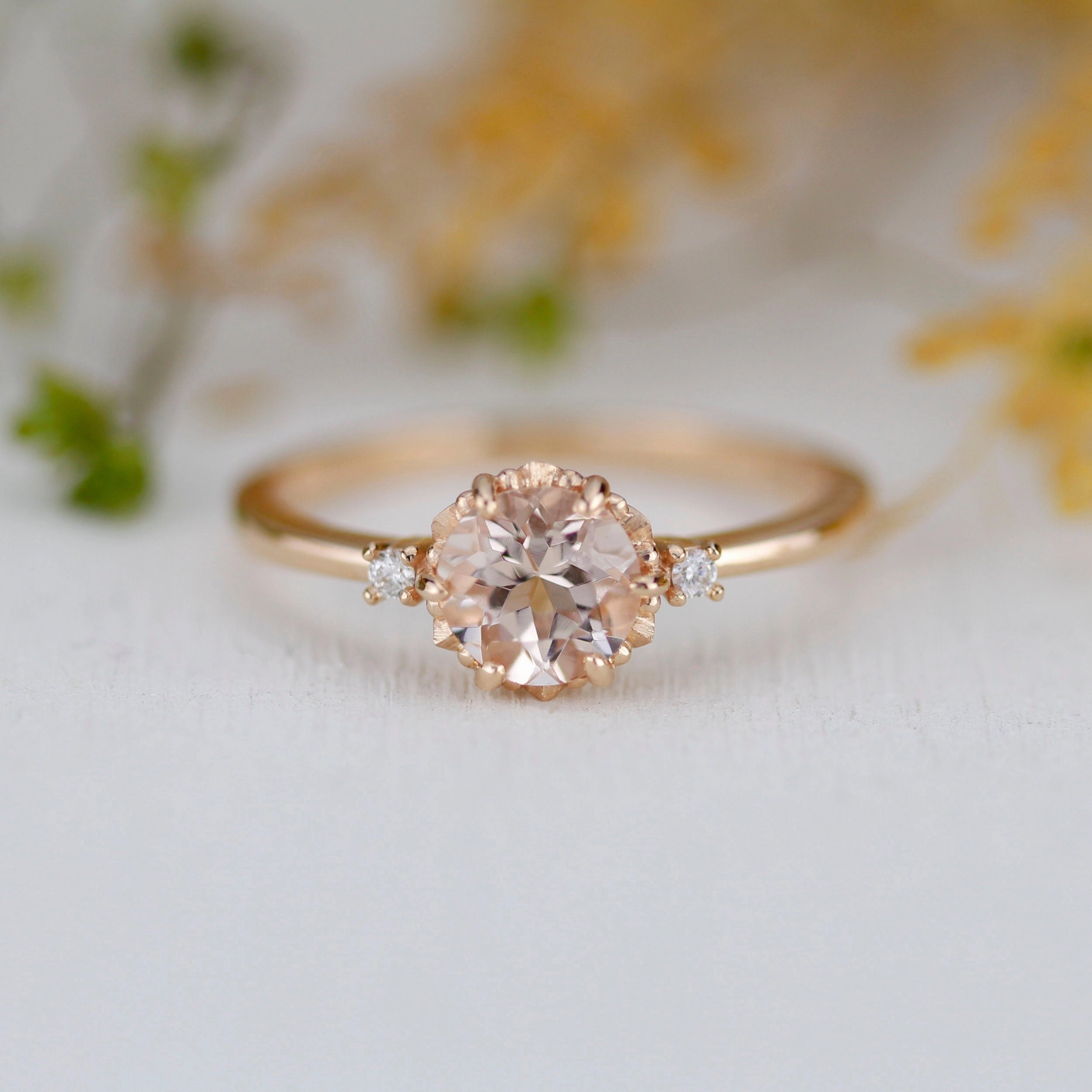 Reserved listing for J.S. SECOND PAYMENT - Morganite engagement ring| R225MO (Copy)