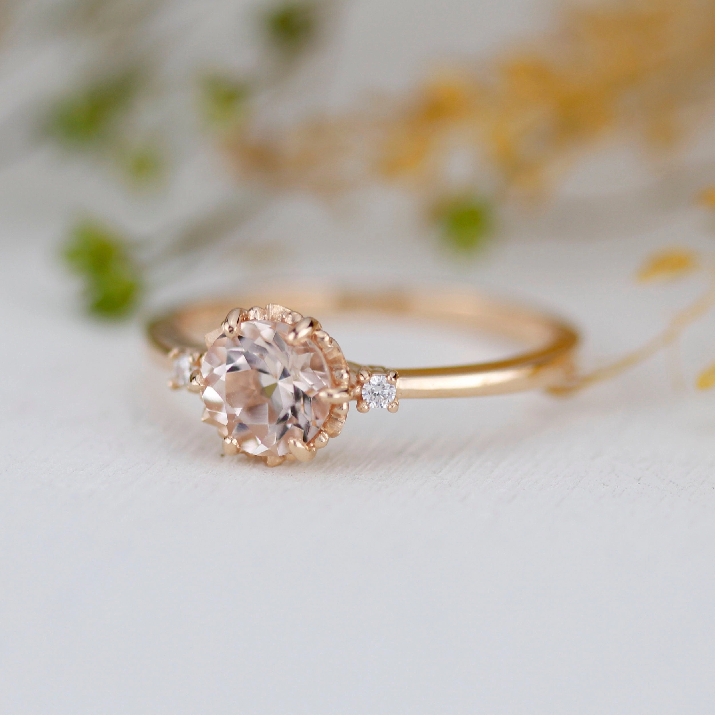 Reserved listing for J.S. SECOND PAYMENT - Morganite engagement ring| R225MO (Copy)