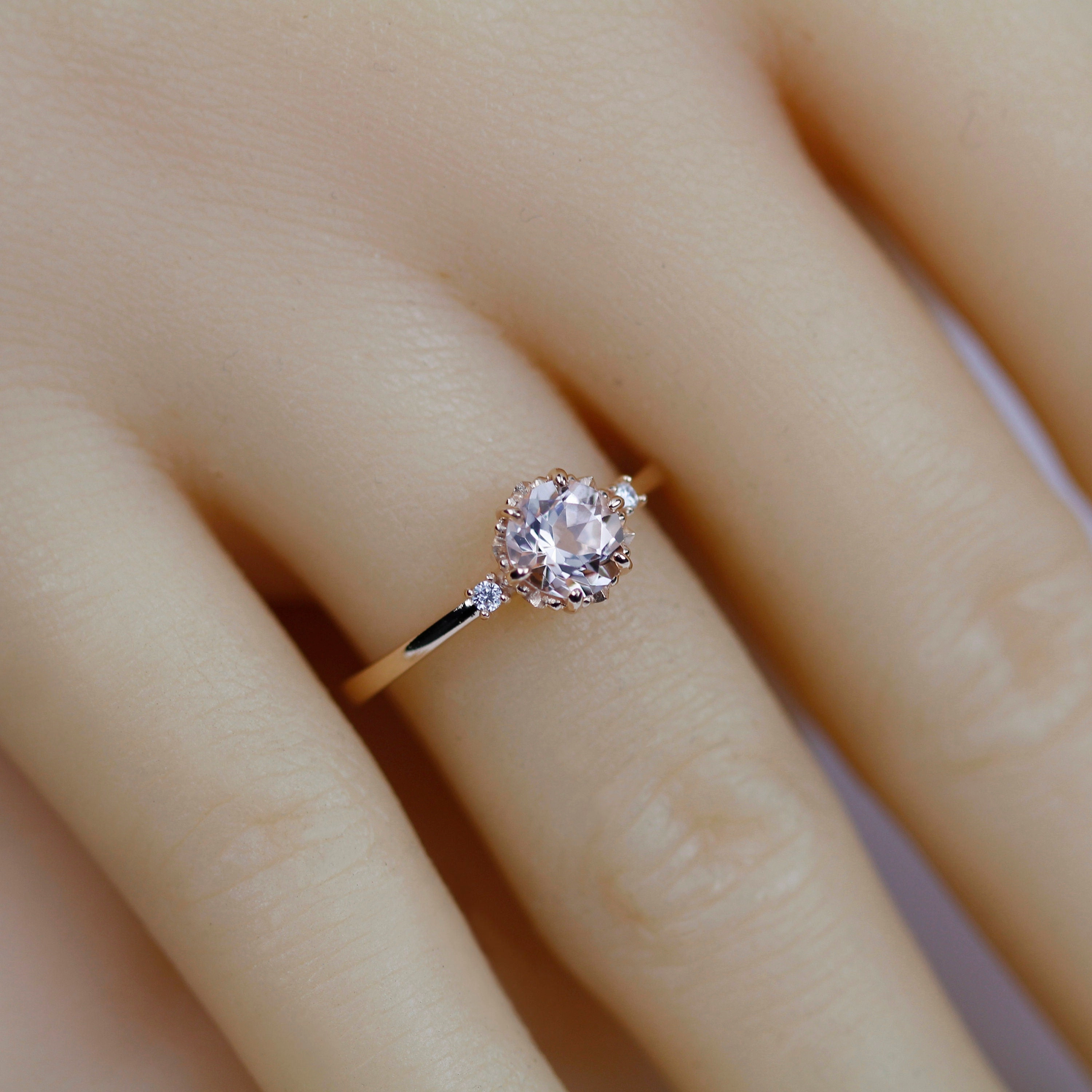 Reserved listing for J.S. SECOND PAYMENT - Morganite engagement ring| R225MO (Copy)