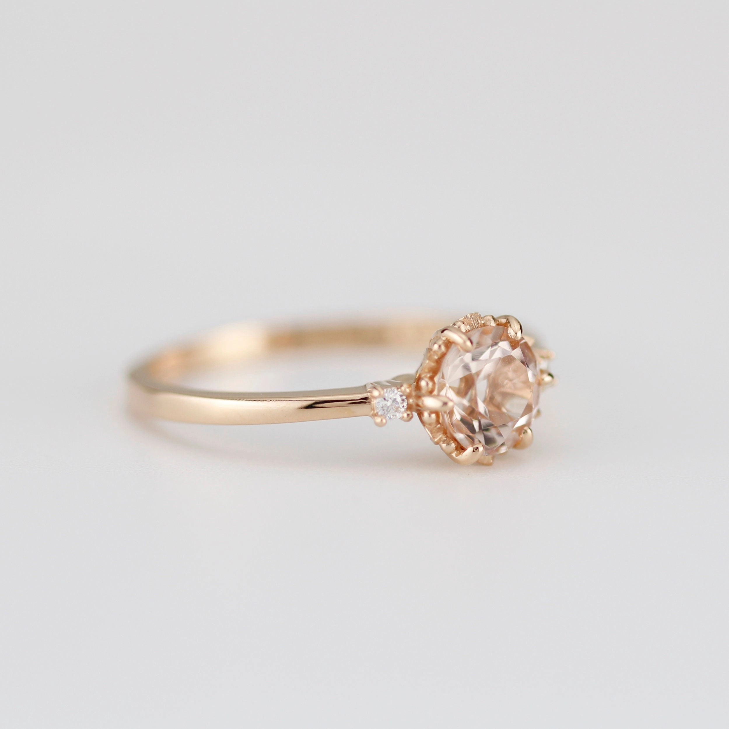 Reserved listing for J.S. SECOND PAYMENT - Morganite engagement ring| R225MO (Copy)
