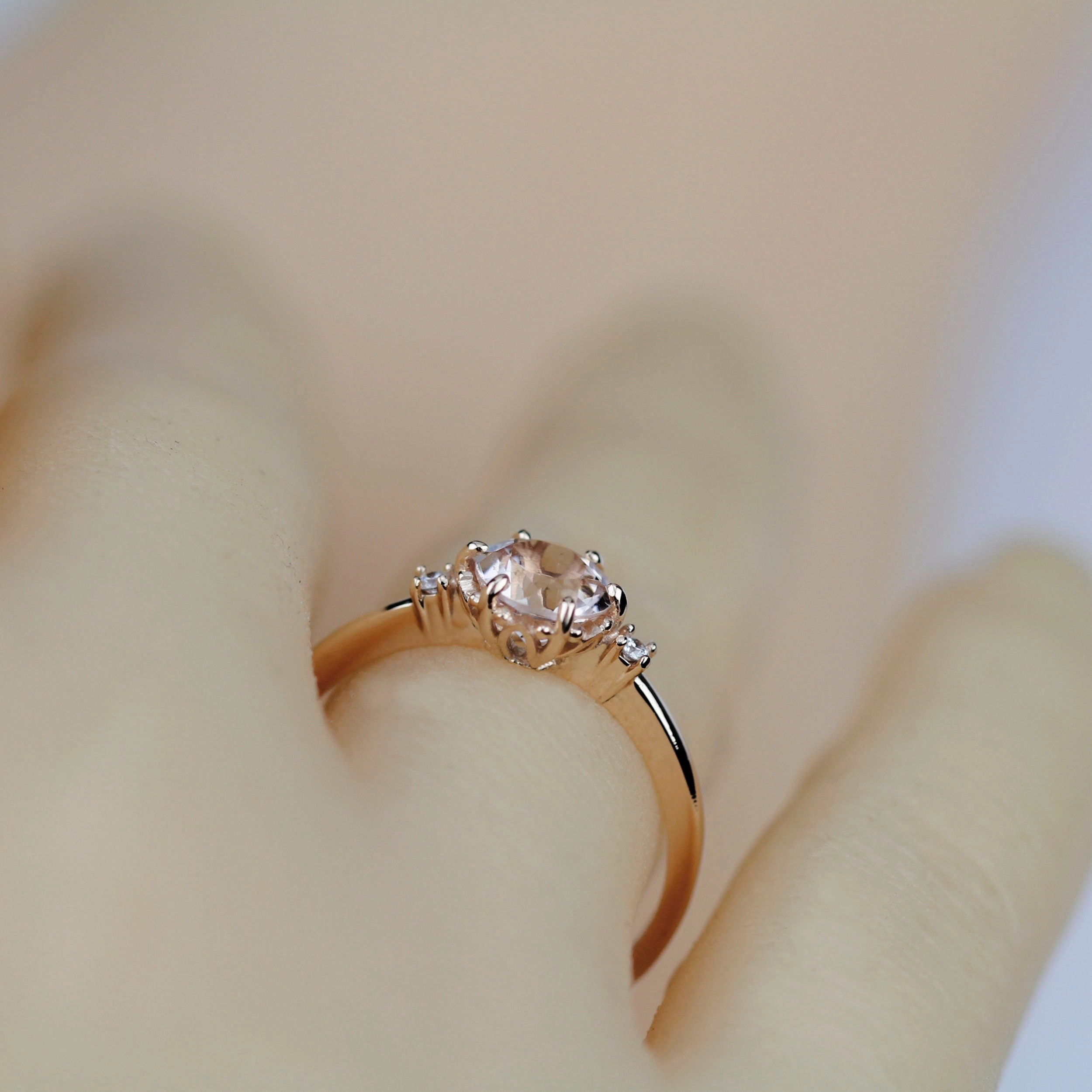 Reserved listing for J.S. SECOND PAYMENT - Morganite engagement ring| R225MO (Copy)