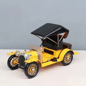 Retro Nostalgic Classic Car Model All Handmade Car Decoration Static Metal Toys Desktop Decoration Handicraft Collection Gifts for Boys and Adults