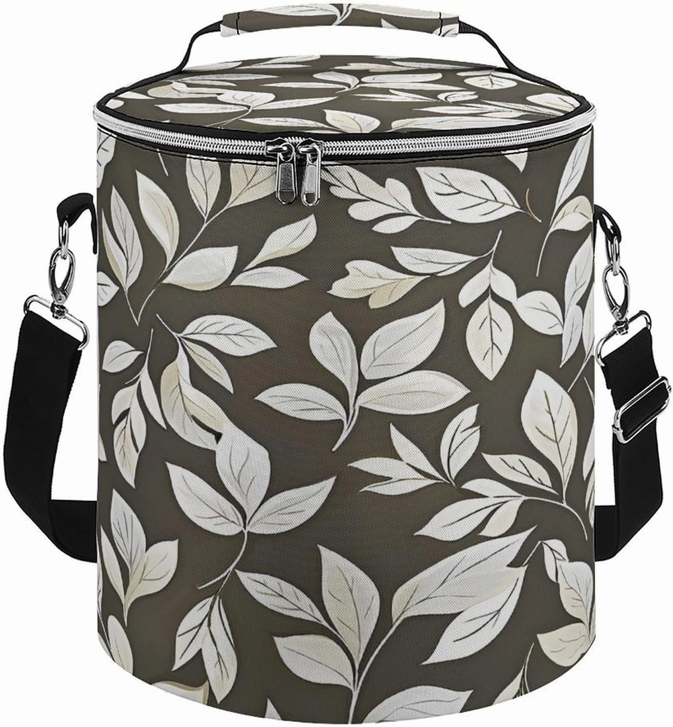 Reusable Cooler Bags, The Shape of The Leaves Printed Camping Cooler Bags,Multi-Purpose Cooler Bags,Cooler Bags for Adults