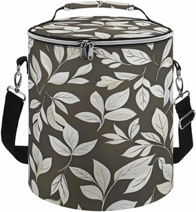 Reusable Cooler Bags, The Shape of The Leaves Printed Camping Cooler Bags,Multi-Purpose Cooler Bags,Cooler Bags for Adults