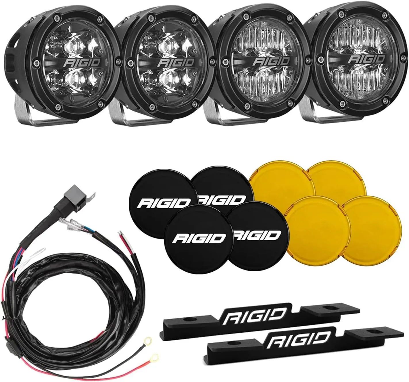 Rigid Industries 46722 A Pillar Light - Kit Fits Ford Bronco
