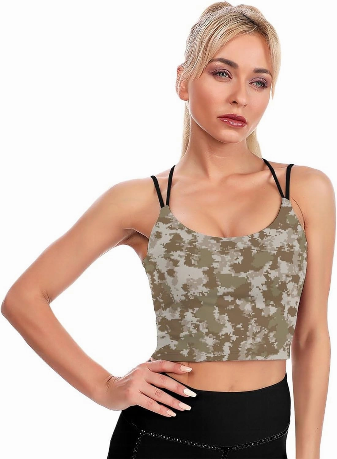 RIMENCH Sports Bra for Women Sexy Crisscross Back Yoga Bra Cups
