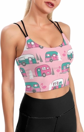 RIMENCH Sports Bra for Women Sexy Crisscross Back Yoga Bra Cups