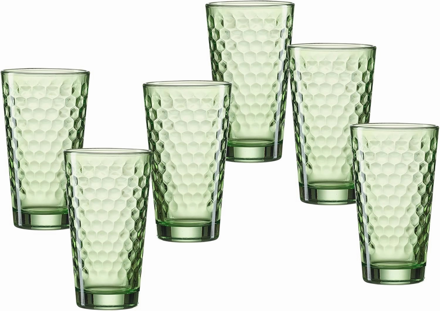 Ritzenhoff & Breker Favo Set of 6 Green Long Drink Glasses