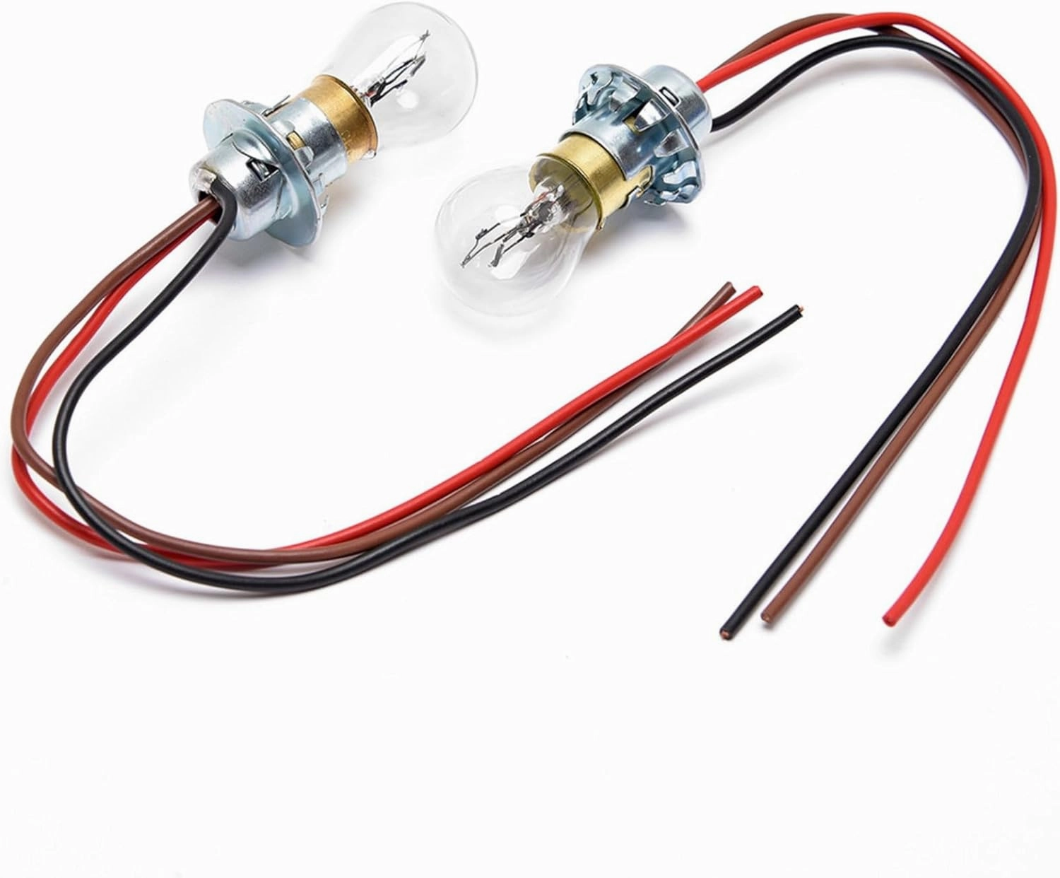 Roadmaster 155-2 Universal Pair of Low Profile Bulbs & Sockets for Flat Towing | Sockets fit 1” Diameter Hole | Needs 1/4” between Bulb & Lens | Includes Wiring Pigtails