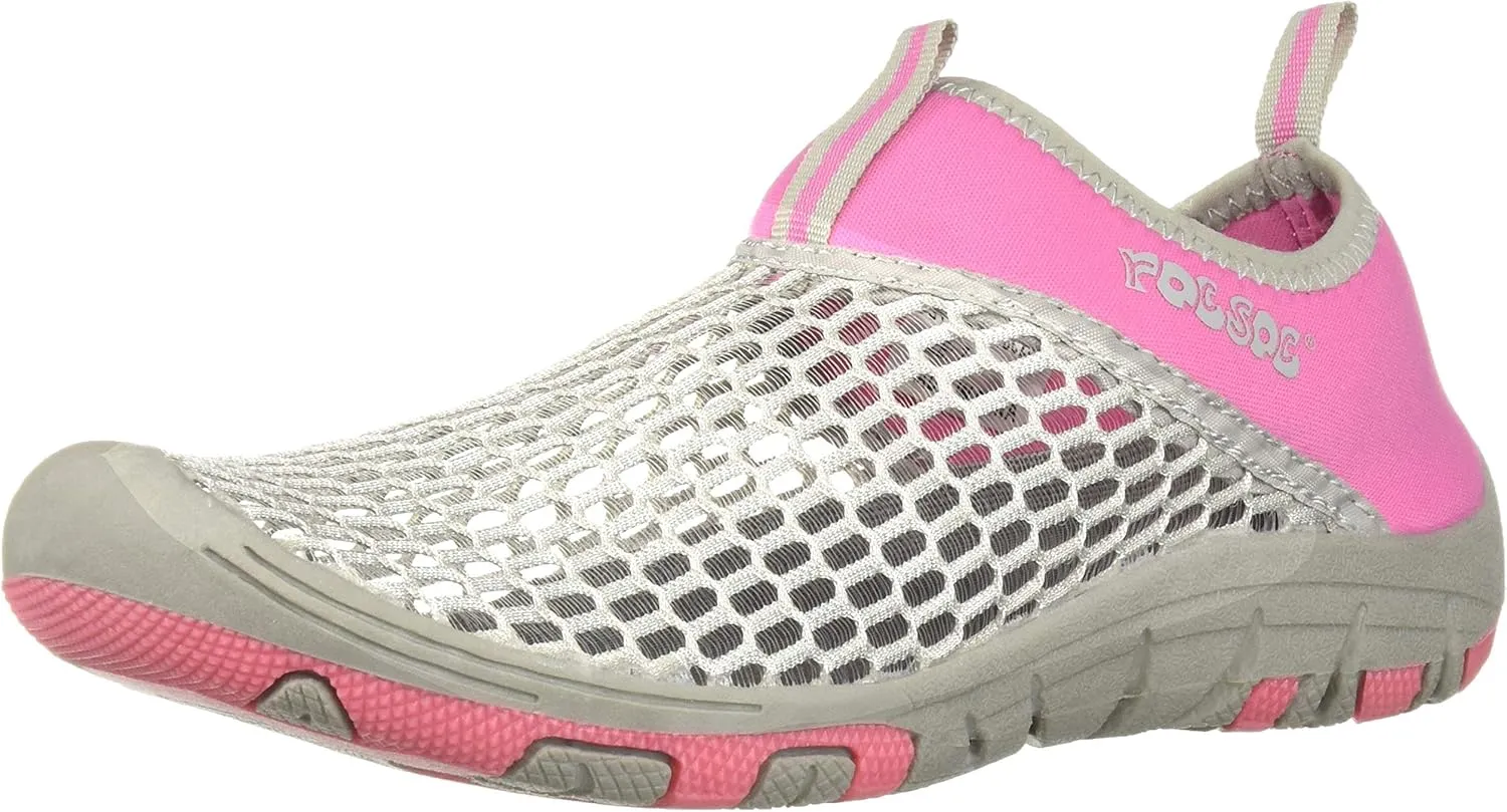 RocSoc Man's Water Sports Triple Lightweight Layer Mesh Shoes for Men - Easy On and Off, Neoprene Collar, Durable 2-Tone Non Skid Grippy Rubber Outsole
