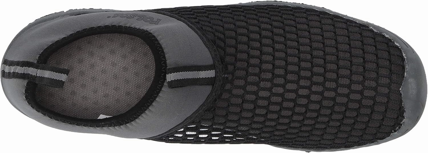 RocSoc Man's Water Sports Triple Lightweight Layer Mesh Shoes for Men - Easy On and Off, Neoprene Collar, Durable 2-Tone Non Skid Grippy Rubber Outsole