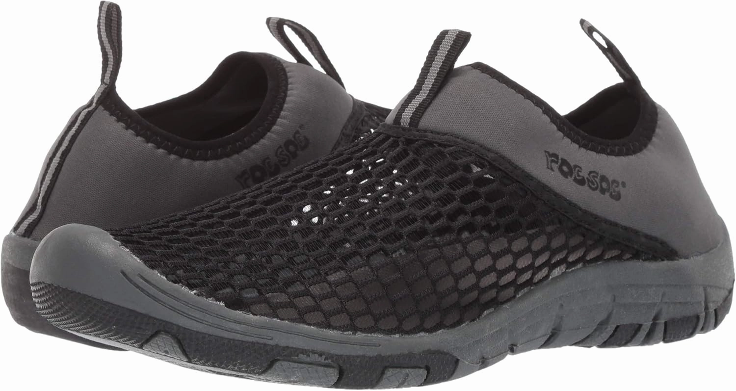 RocSoc Man's Water Sports Triple Lightweight Layer Mesh Shoes for Men - Easy On and Off, Neoprene Collar, Durable 2-Tone Non Skid Grippy Rubber Outsole