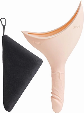 Rquite Female Urinal Pee Cloth Set, Portable Female Urination Device, Reusable Pee Funnel & Rag with Discreet Carry Bag, Silicone Urine Cup for Women Camping Gear Hiking Accessories
