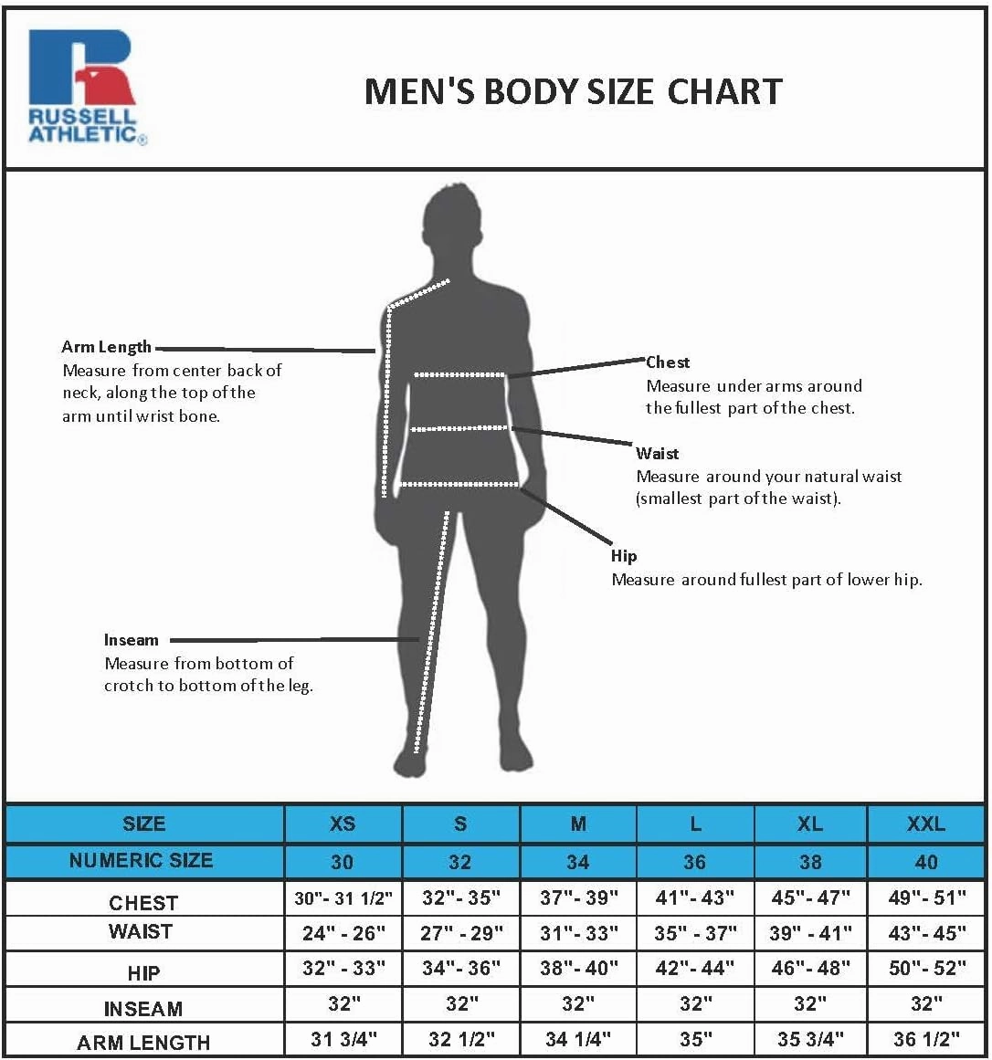 Russell Athletic Men's Long-Sleeve Compression Top Lightweight Compression Shirts for Men Running Athletic Workout