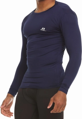 Russell Athletic Men's Long-Sleeve Compression Top Lightweight Compression Shirts for Men Running Athletic Workout