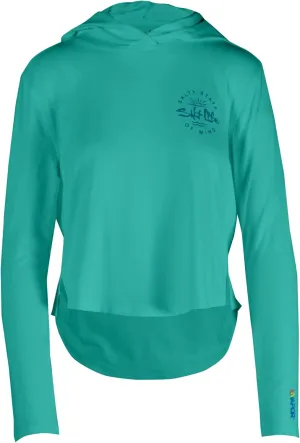 Salt Life Women's Seaglass Bay Ultra Lightweight Performance Cropped Hoodie