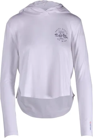 Salt Life Women's Seaglass Bay Ultra Lightweight Performance Cropped Hoodie