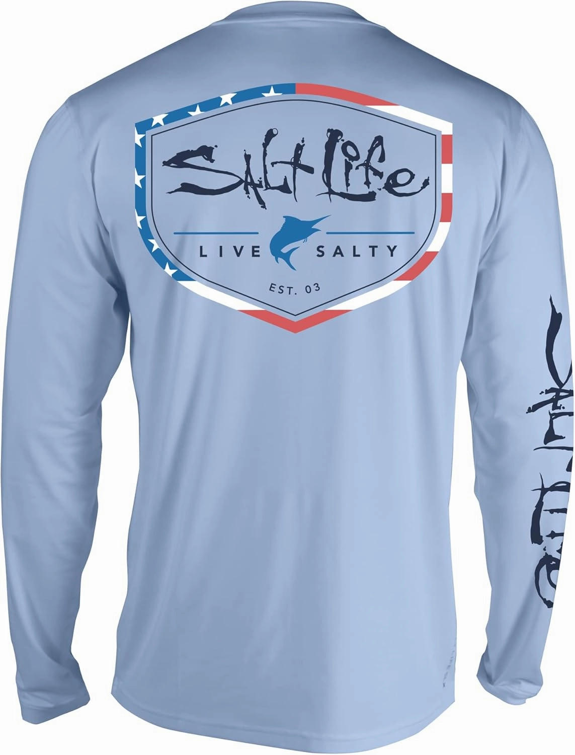 Salt Life Men's Stand Up Long Sleeve Lightweight Nanotex Performance Shirt