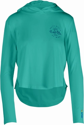 Salt Life Women's Seaglass Bay Ultra Lightweight Performance Cropped Hoodie