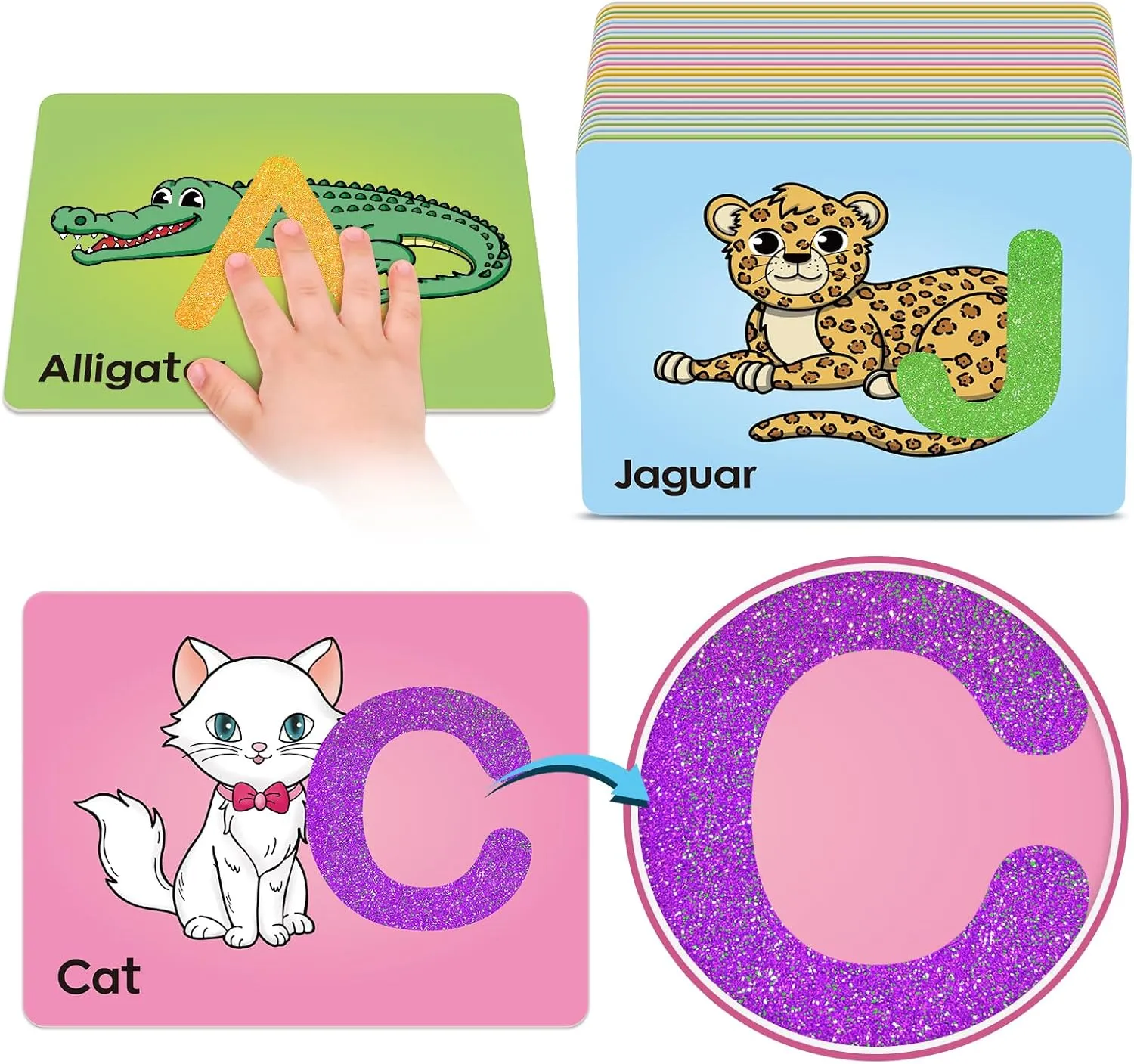 Sandpaper Letters Cards for Toddlers 3 ,Word Games,Speech Therapy Toys for 3 4 5,Sensory Products, Educational Flash Cards,Learn Animals and Others