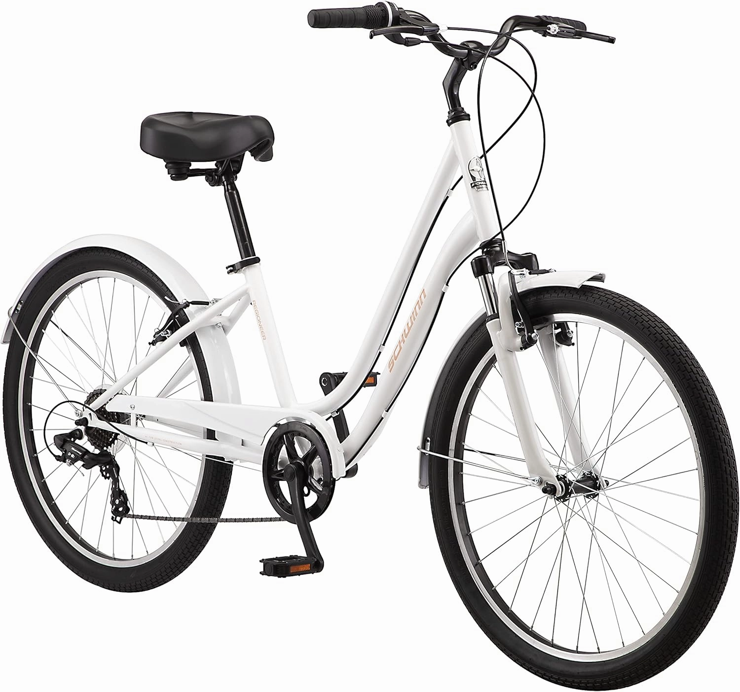 Schwinn Regioneer Adult Hybrid Comfort Bike, 26-Inch Wheels, 7-Speed, Steel Frame, Alloy Linear Brakes, Multiple Colors