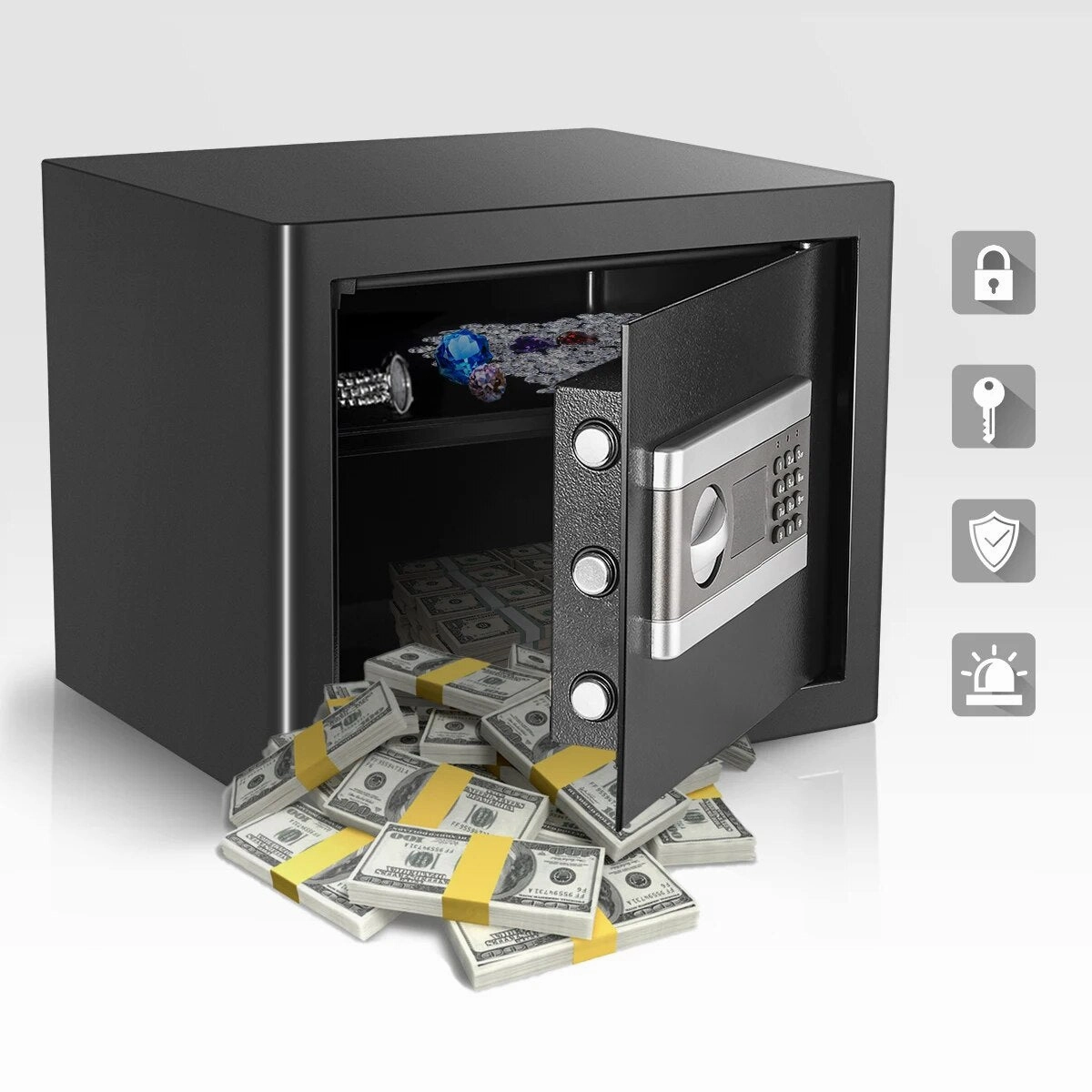 Security Safe Box Electric Digital Security Cash Jewelry File  Storage Box Home Hotel Lock Keypad Safe Box 0.8/1/1.53 Cub