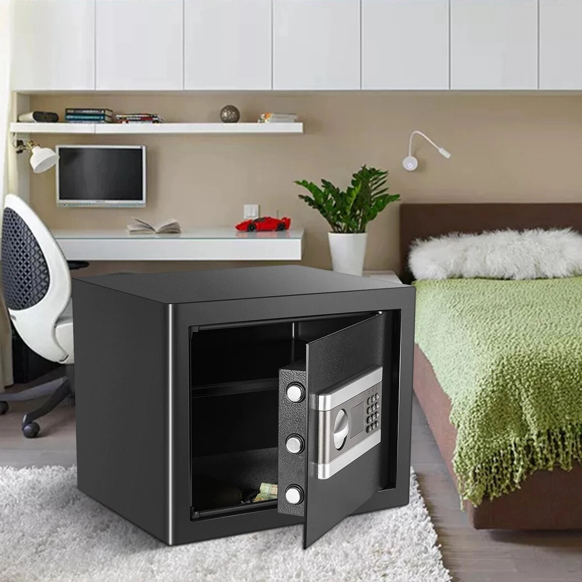 Security Safe Box Electric Digital Security Cash Jewelry File  Storage Box Home Hotel Lock Keypad Safe Box 0.8/1/1.53 Cub