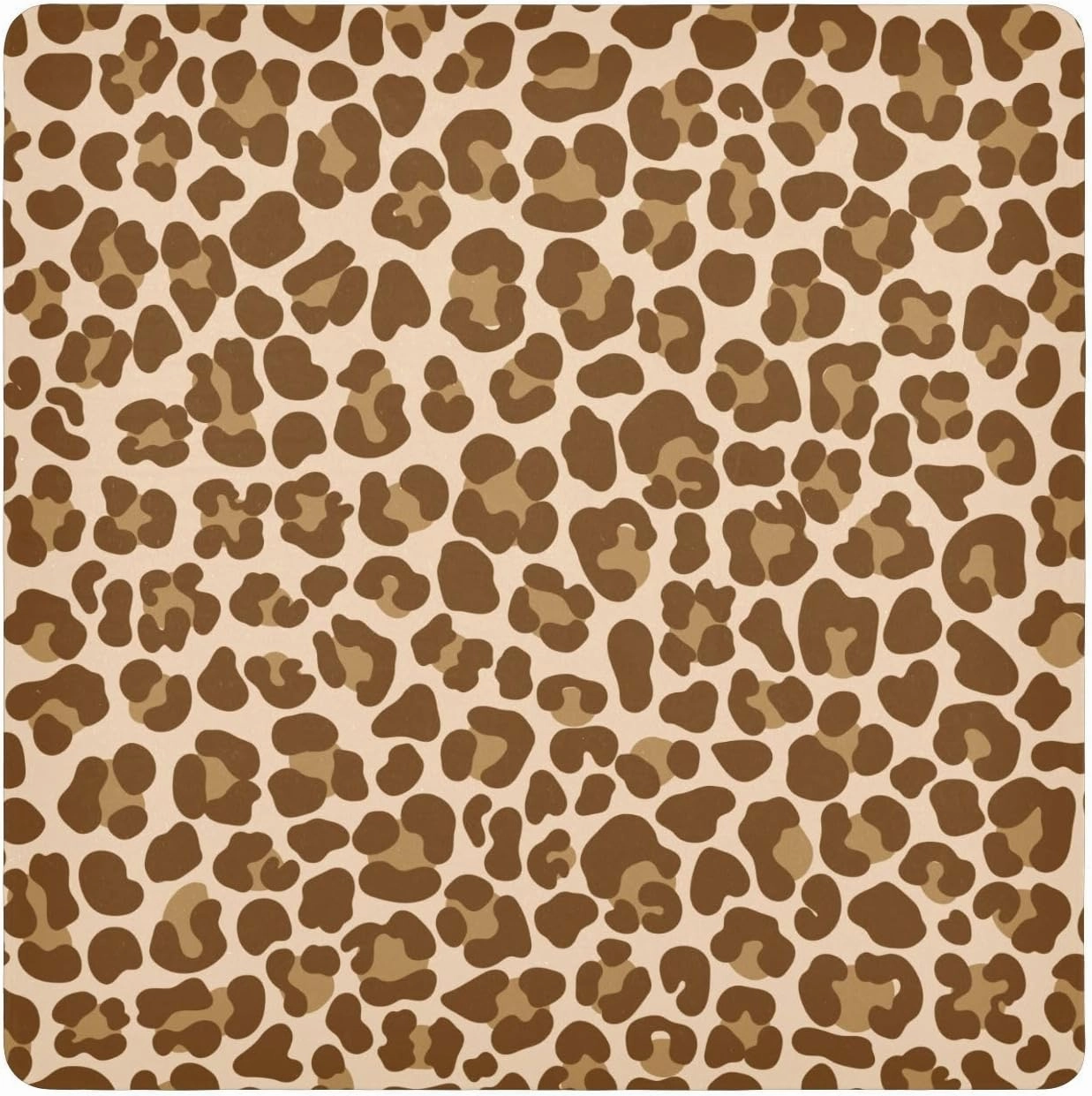 Self-Adhesive Magic Cloth Makeup Bag 21.7 Inch Protective Camera Lens Wrap Multifunctional Magic Storage Cloth Brown Leopard Print