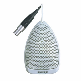 Shure MX391W/S Microflex Condenser Boundary Microphone (White, Supercardioid)