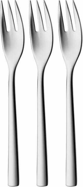Silit Trend Cake Fork Set, 15.8 cm, 3 Pieces, Polished Stainless Steel, Rustproof, Scratch Resistant, Dishwasher Safe