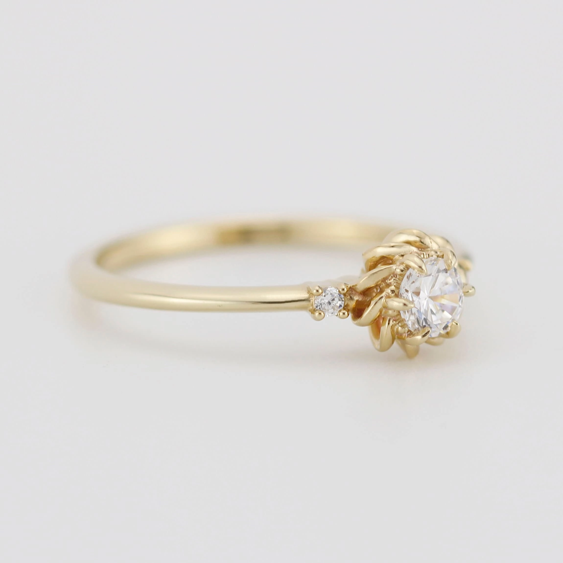Simple diamond ring, engagement ring diamonds |R354WD