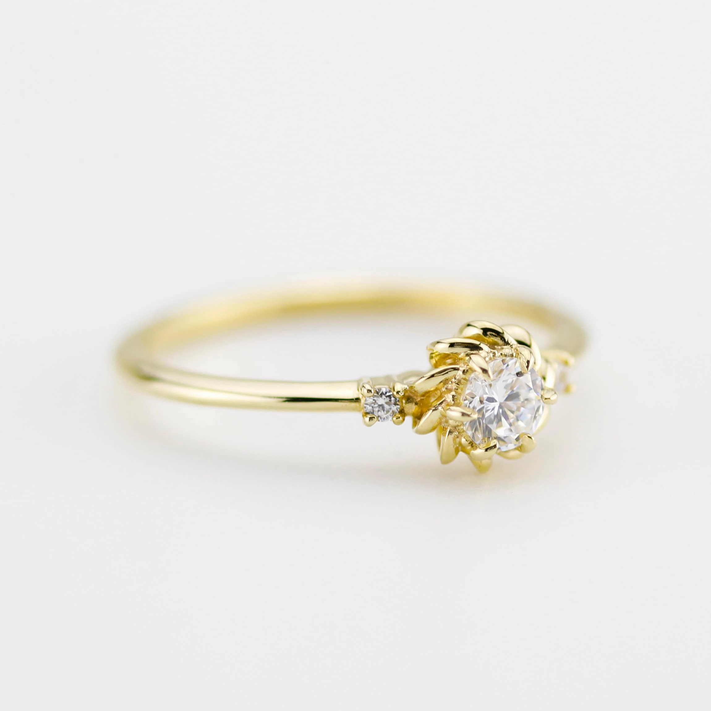 Simple diamond ring, engagement ring diamonds |R354WD