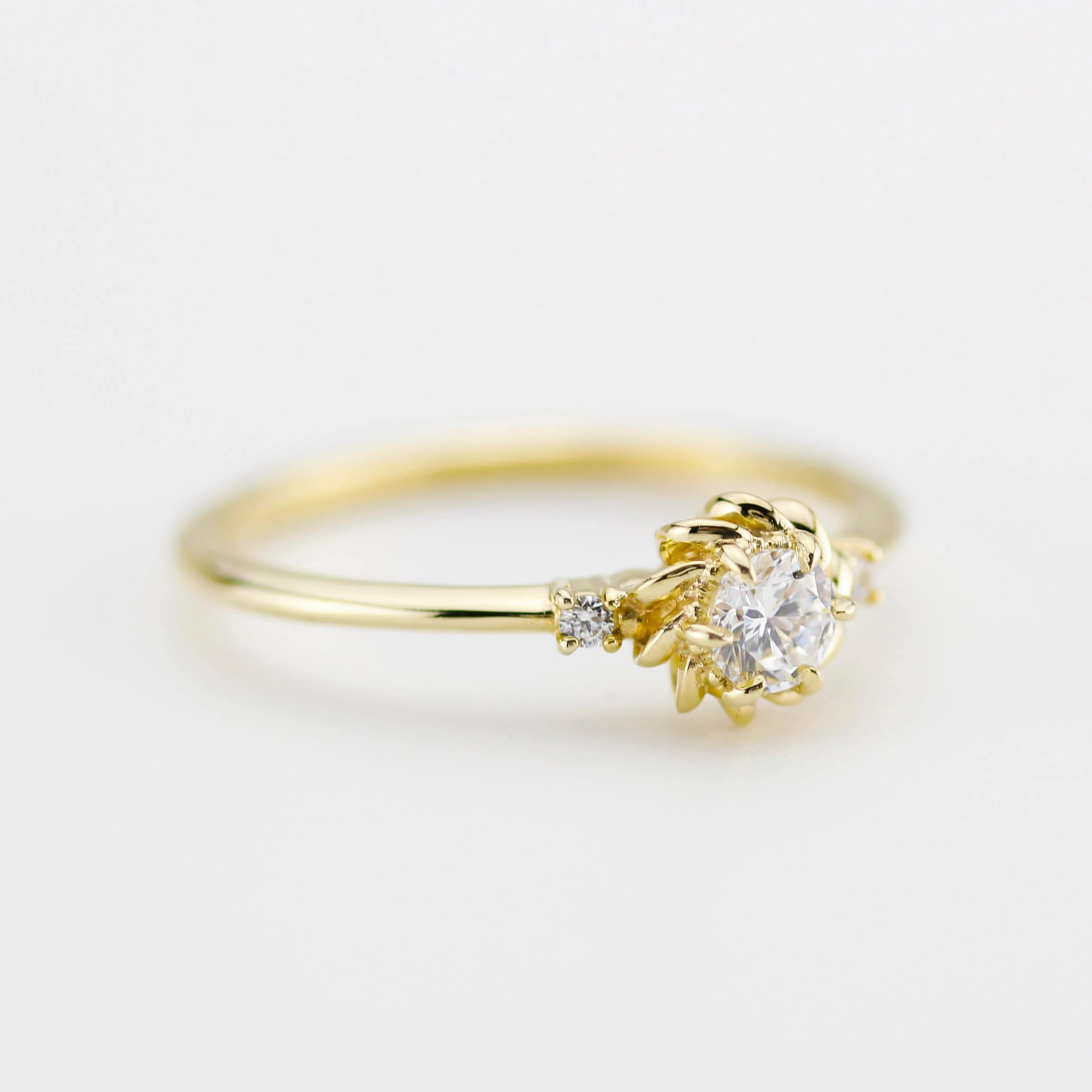 Simple diamond ring, engagement ring diamonds |R354WD