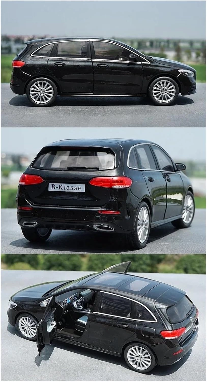Simulation Car Model 1:18 for Benz B-Klasse B Class MPV Diecasts Alloy Car Model Static Finished Ornaments Mini Vehicles Toys(Black)