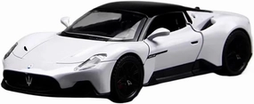 Simulation Car Model 1:24 for Maserati Mc20 Sports Car Simulation Alloy Model Home Decoration Metal Ornaments Mini Vehicles Toys(White)